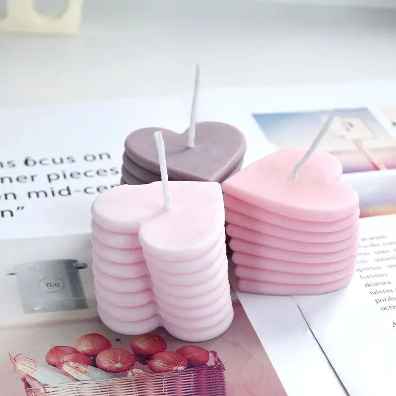 3D Rotating Heart Silicone Candle Mold - candletown.net