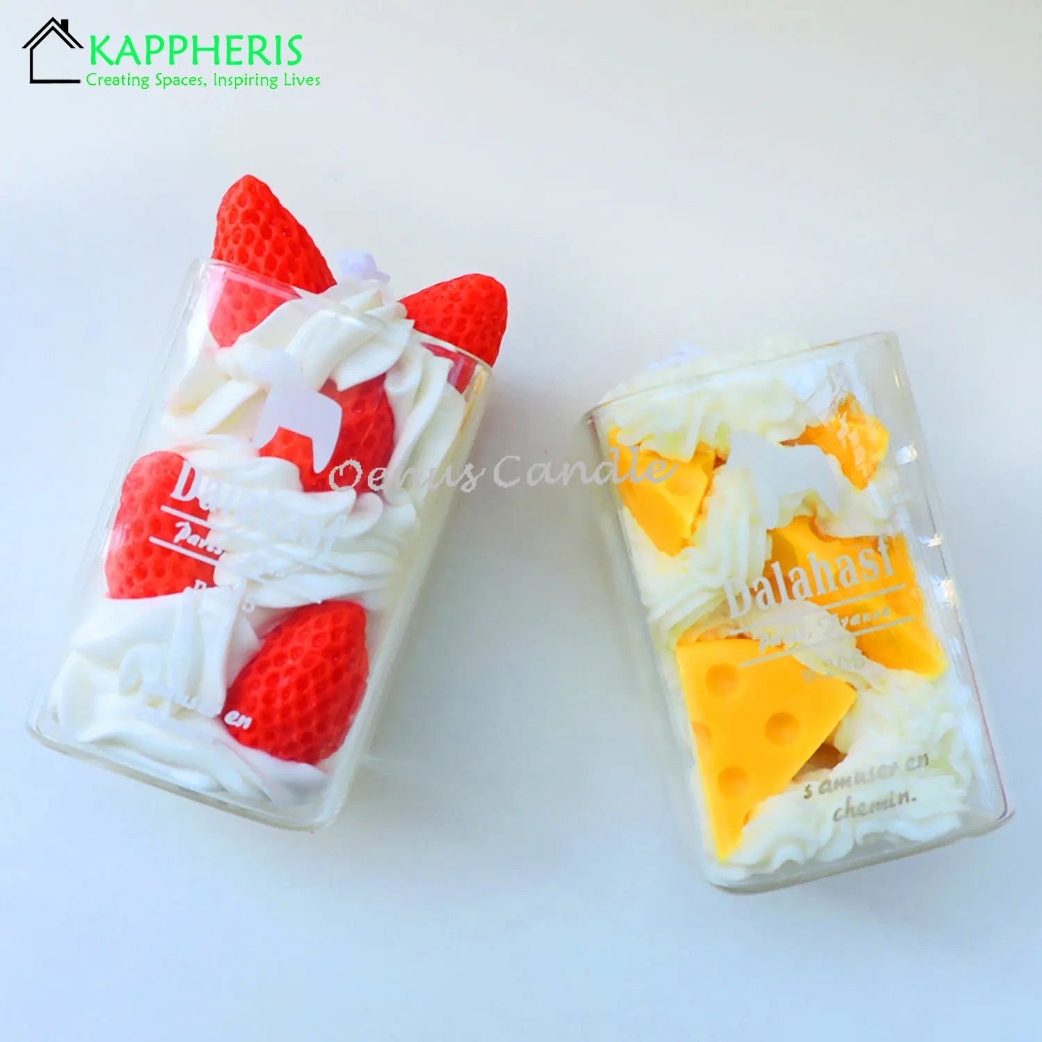 Fruit & Cream Cup Figure Candle – Soy Wax