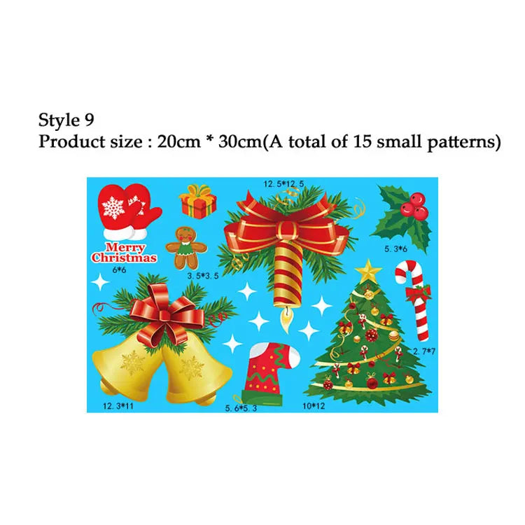 38-Piece Snowflake Window Clings – Reusable Electrostatic Christmas Stickers - candletown.net