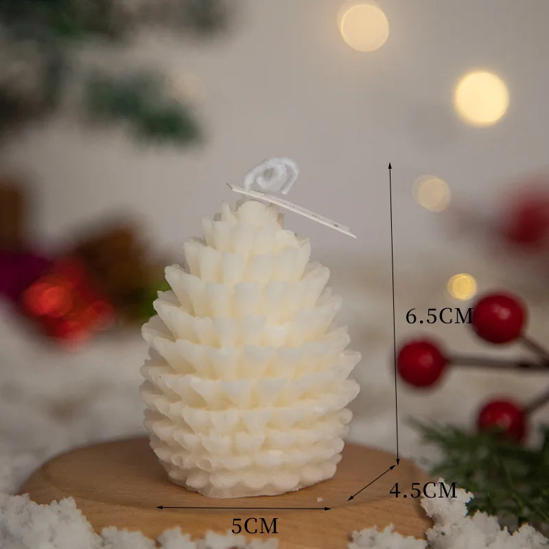 Christmas Figure Candle – Tree, Pine Cone & Snowman Design - candletown.net