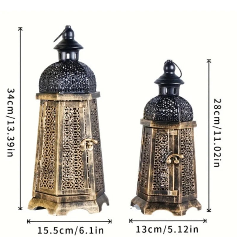 Rustic Vintage Metal Candle Lantern – Nordic & Farmhouse Decor - candletown.net