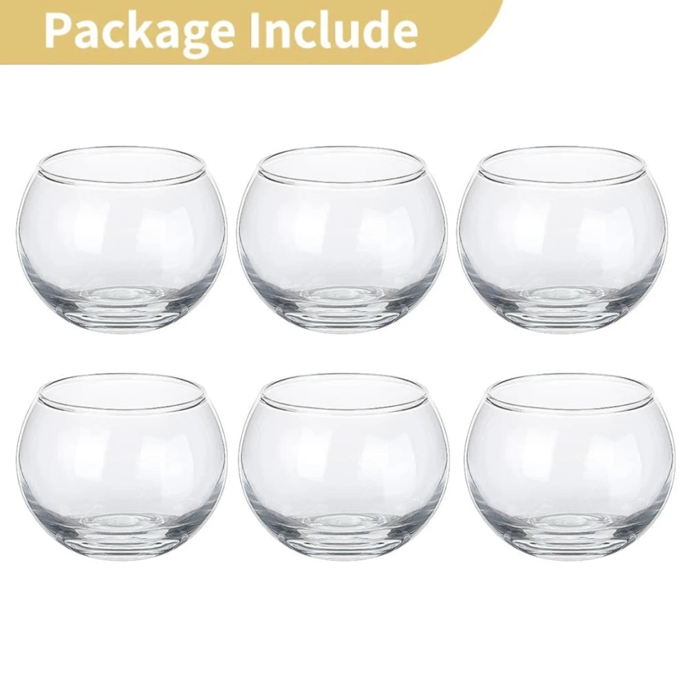 Reflective Glass Votive Candle Holders (Set of 6 or 12)