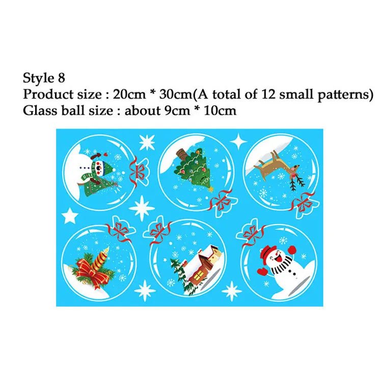 38-Piece Snowflake Window Clings – Reusable Electrostatic Christmas Stickers - candletown.net