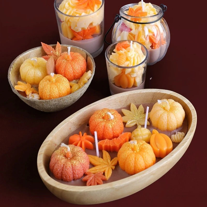 Handmade Pumpkin Bowl Soy Candle – Autumn Scented Centerpiece Candle - candletown.net