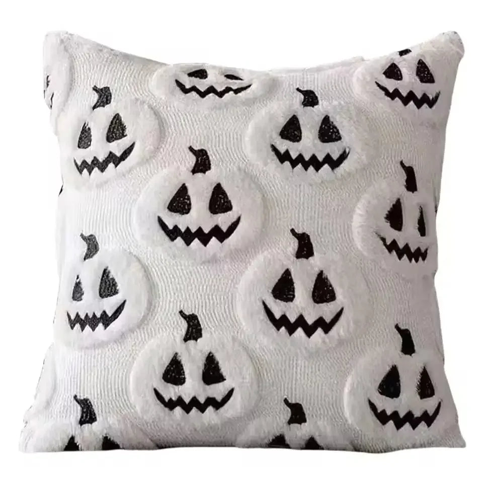 Halloween Kurpitsa Tyynynpäällinen – Brodeerattu Pehmeä Koristetyynynpäällinen 45 × 45 cm