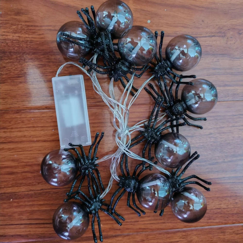 Halloween Spider LED String Lights – 10 LEDs, 1.5 m - candletown.net