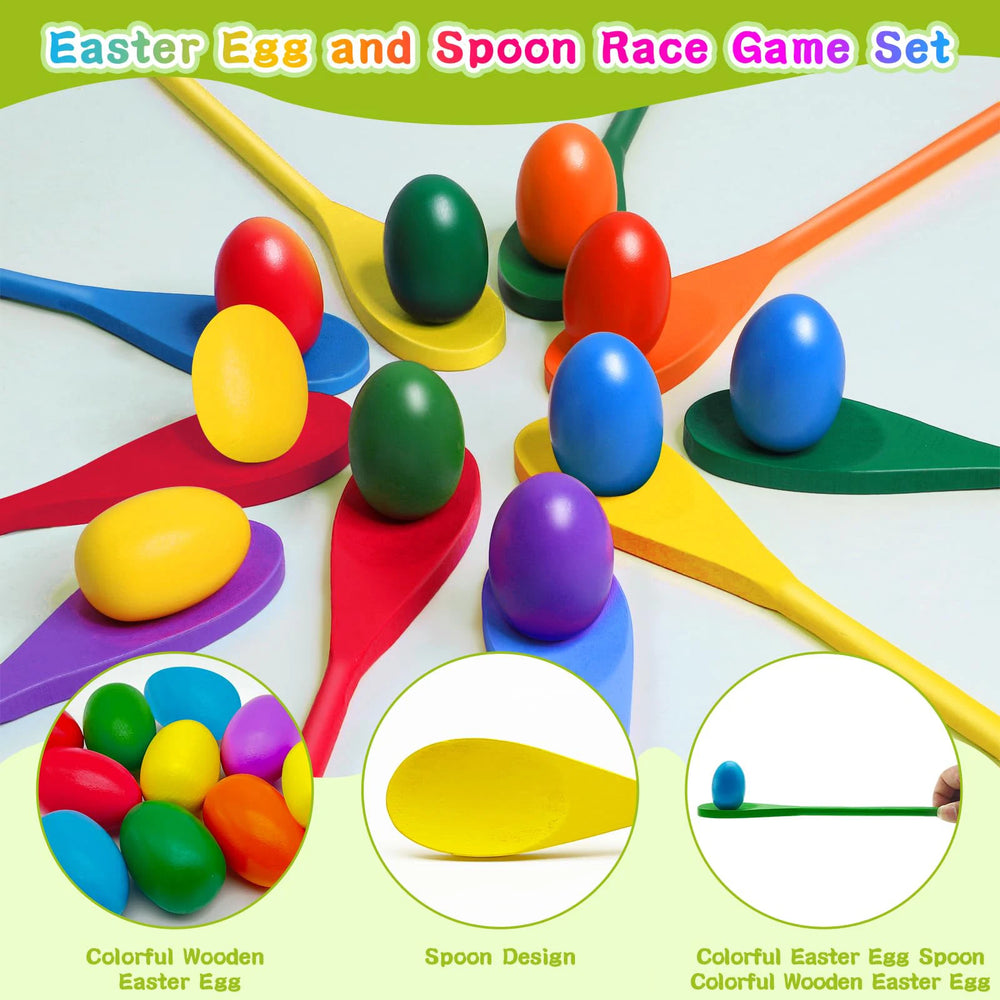Wooden Egg & Spoon Race Game – Easter Balance Challenge - candletown.net
