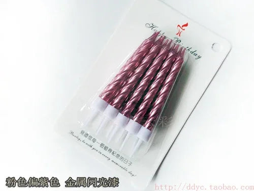 Slim Metallic Birthday Candles – Elegant Cake Topper - candletown.net