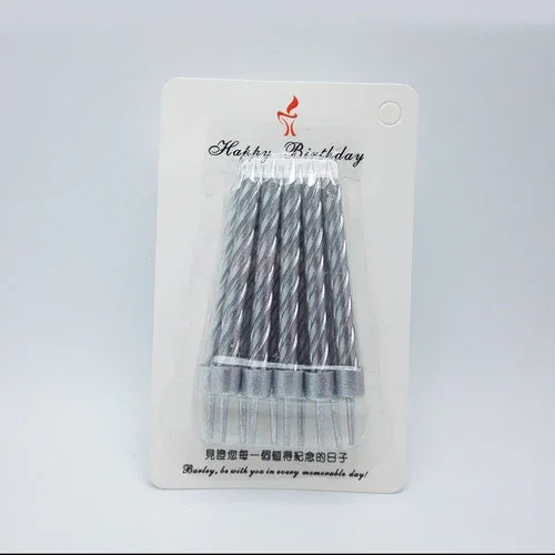 Slim Metallic Birthday Candles – Elegant Cake Topper - candletown.net