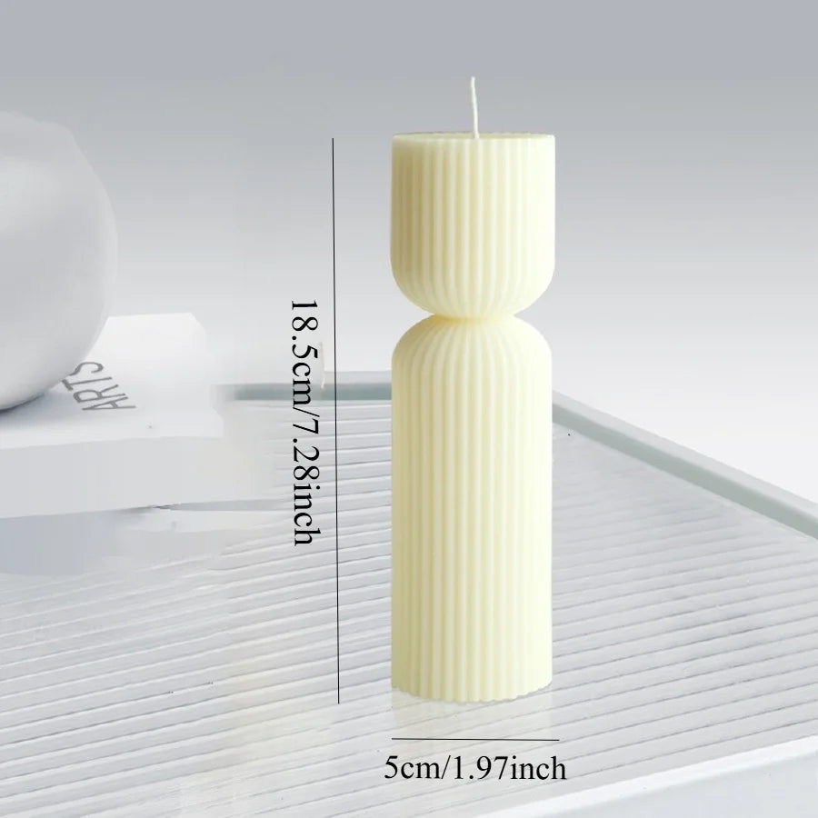 Nordic Minimalist Ribbed Soy Wax Candle - candletown.net