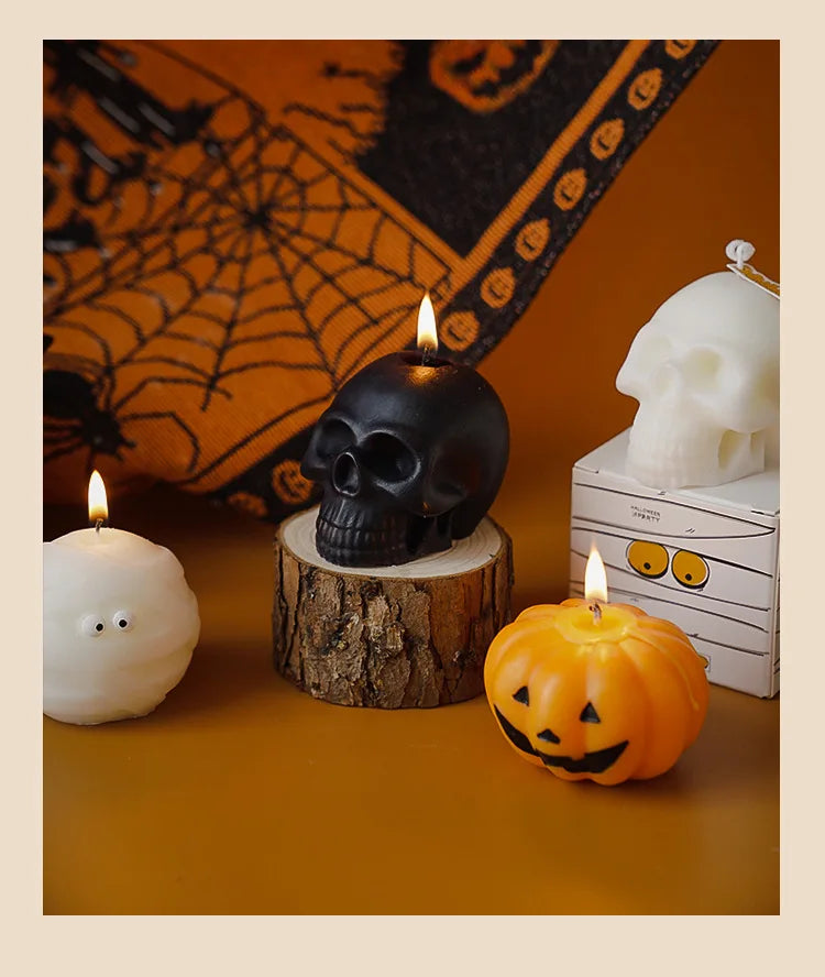 Handmade Halloween Scented Candles – Skull, Pumpkin & Tombstone Designs - candletown.net