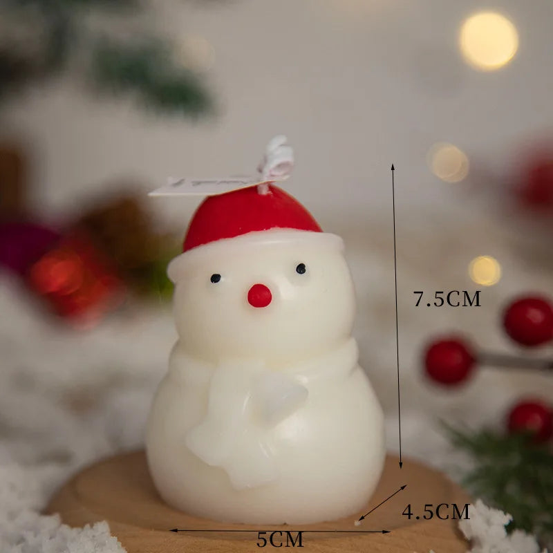 Christmas Figure Candle – Tree, Pine Cone & Snowman Design - candletown.net