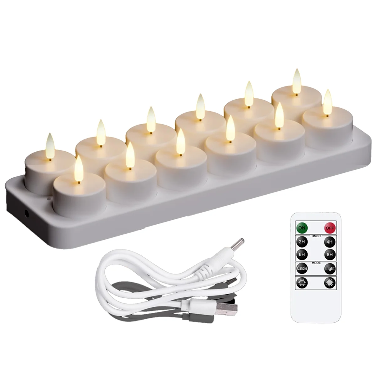 Rechargeable Flameless LED Tea Lights with Remote - candletown.net