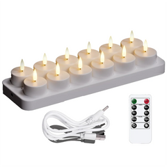 Rechargeable Flameless LED Tea Lights with Remote - candletown.net