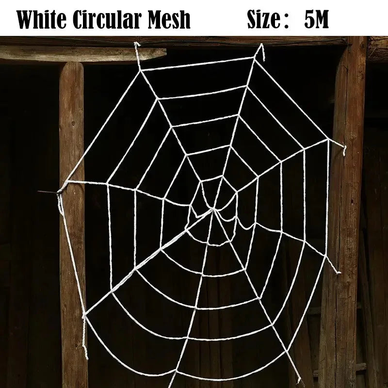 Halloween Spider Web with Spiders – Haunted House Decoration Set - candletown.net
