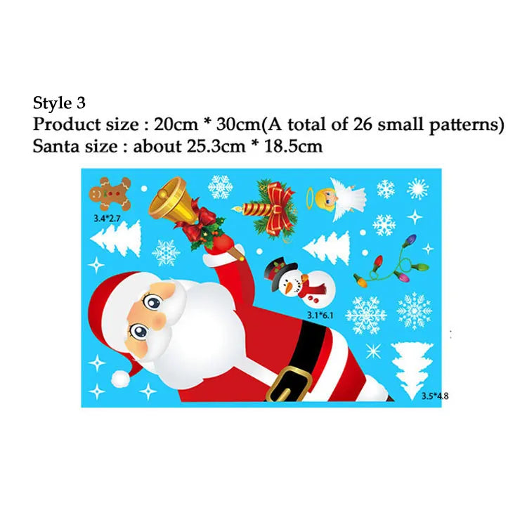 38-Piece Snowflake Window Clings – Reusable Electrostatic Christmas Stickers - candletown.net