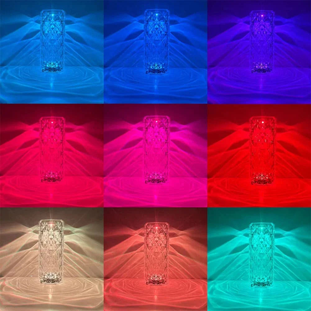 Crystal Diamond Table Lamp – Rechargeable Ambient Night Light