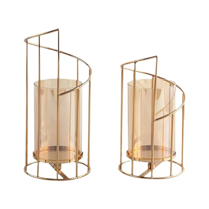 Gold Metal Candle Holder