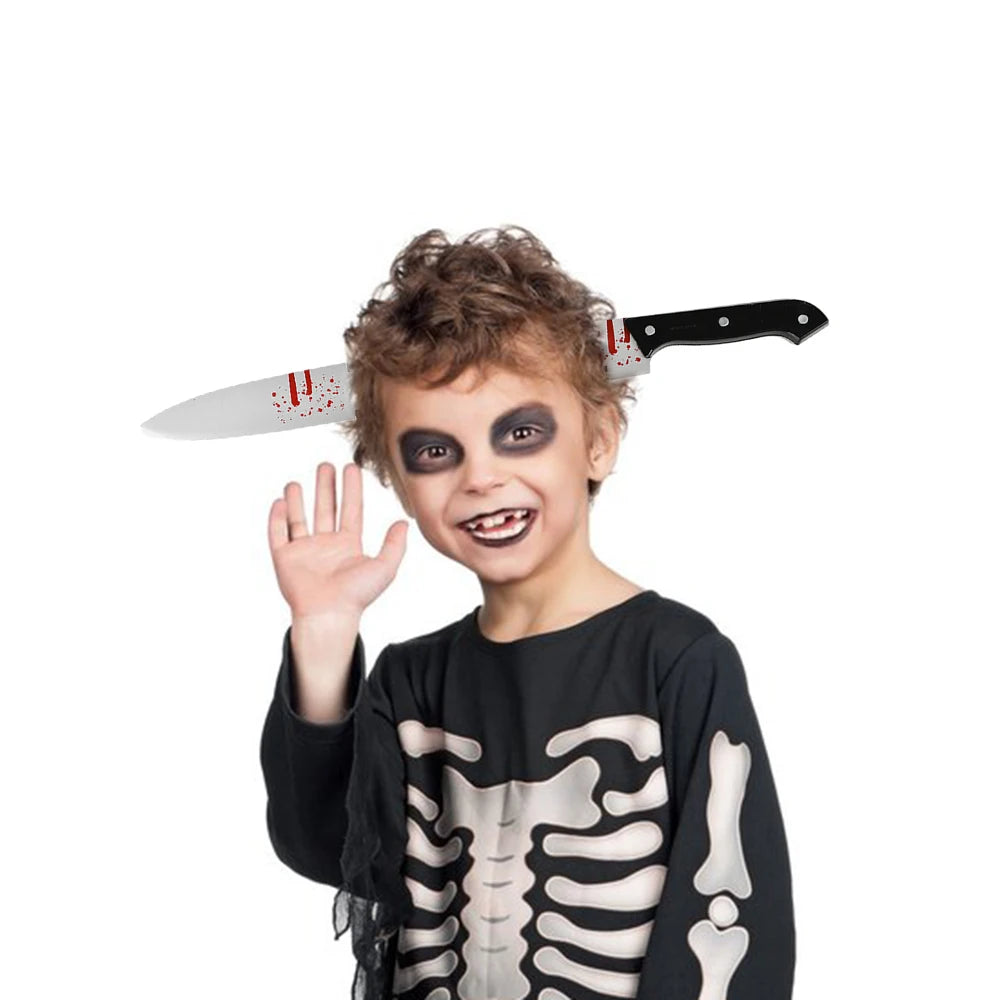 Halloween Horror Headbands – Fake Knife, Axe & Scissors Props for Costume Parties - candletown.net