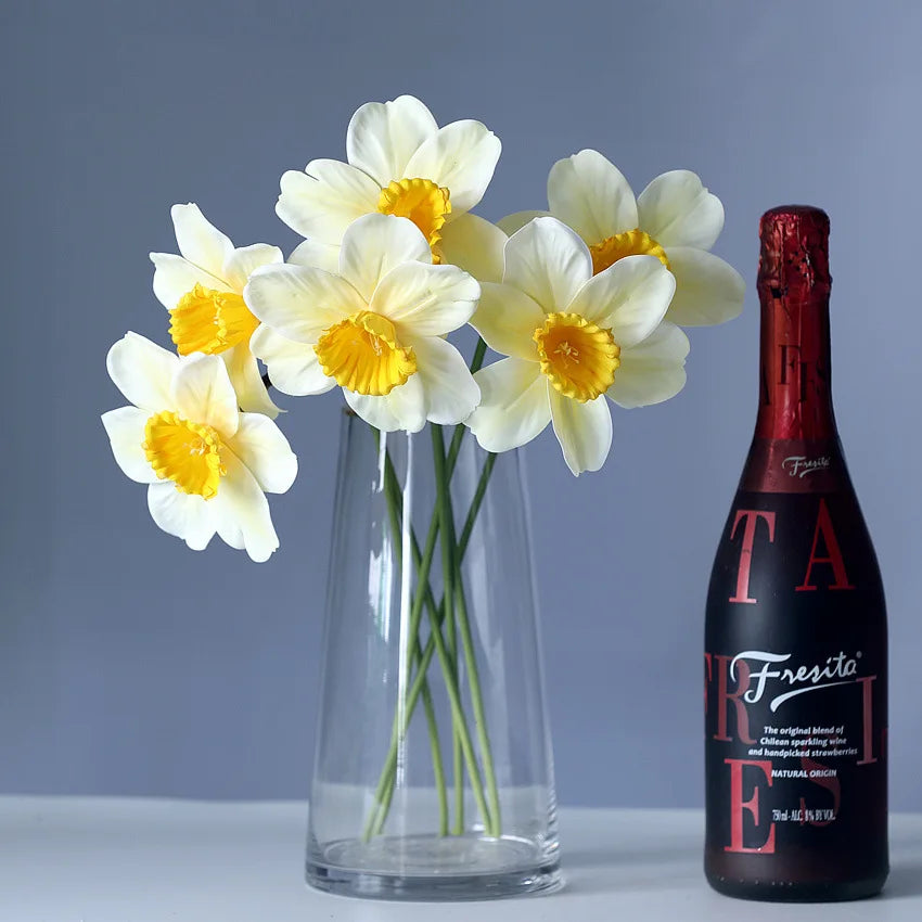 20PCS Artificial Daffodil Flowers – Real Touch Spring Blooms - candletown.net