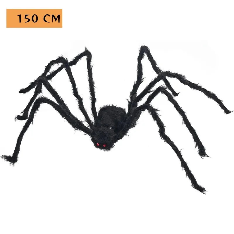 Halloween Spider Web with Spiders – Haunted House Decoration Set - candletown.net