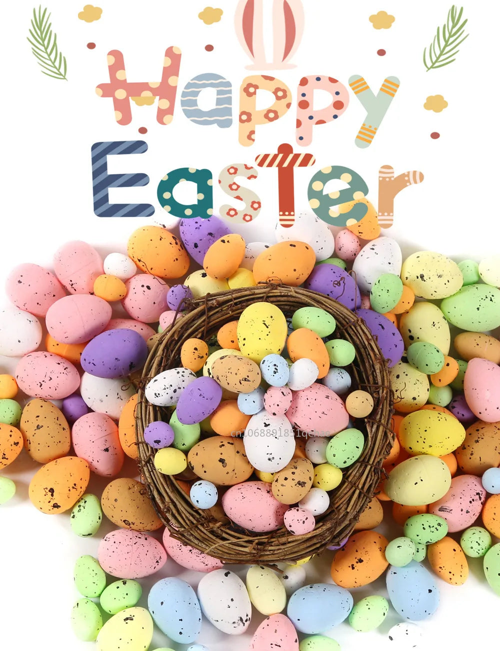 100PCS Colorful Foam Easter Eggs – Perfect for Crafts & Party Decor - candletown.net