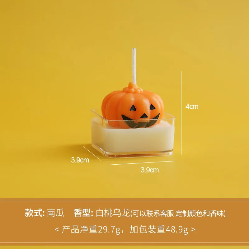 Cute Halloween Tealight Candles – Pumpkin & Skull Designs - candletown.net