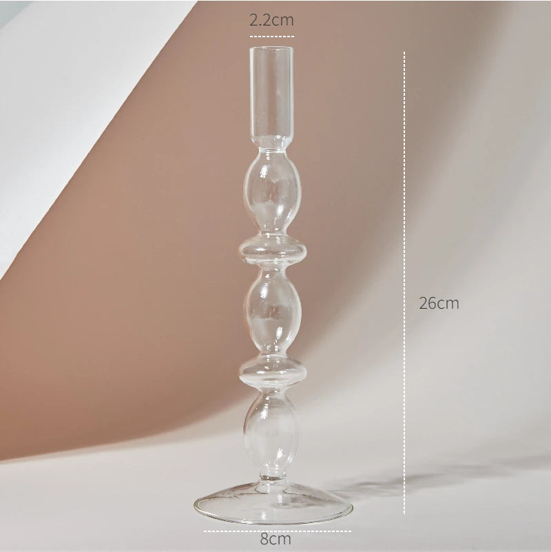 Modern Glass Candle Holder – Nordic Clear Design - candletown.net