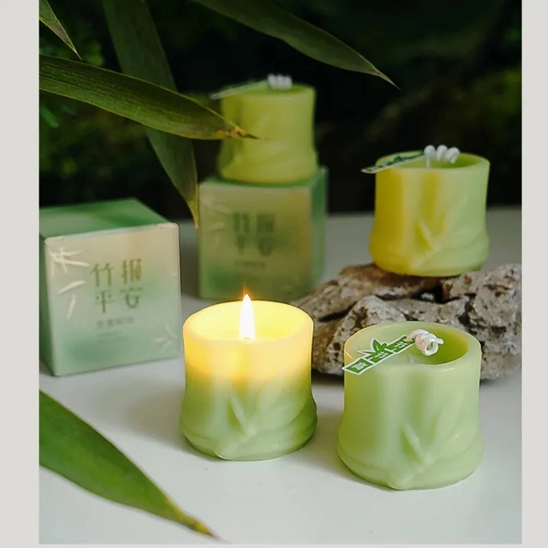 Bamboo-Shaped Scented Candle – Decorative & Aromatic - candletown.net