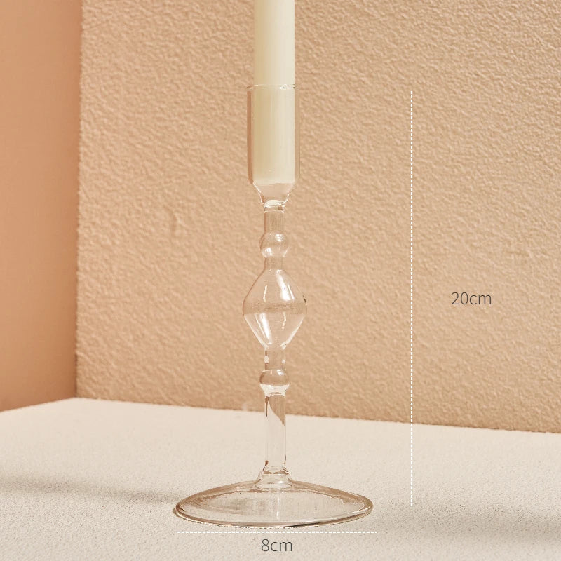 Modern Glass Candle Holder – Nordic Clear Design - candletown.net