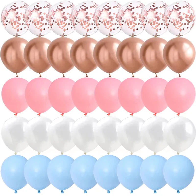 40PCS Rose Gold & Pink Balloons – Elegant Party Decorations - candletown.net