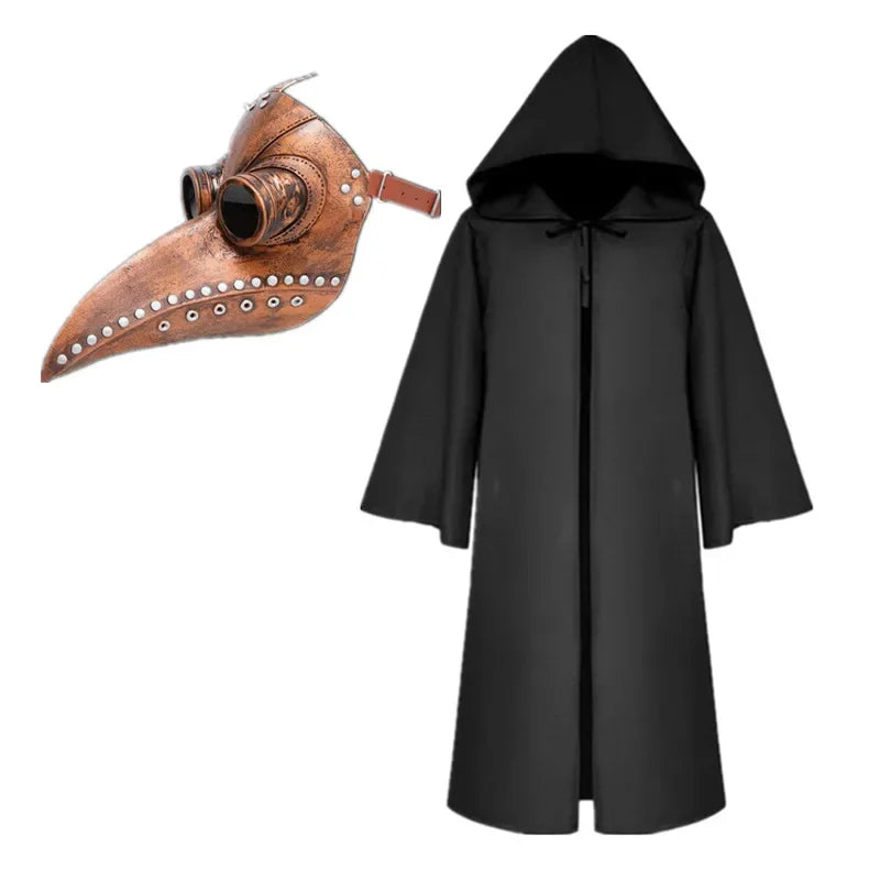 Plague Doctor Costume with Cape & Mask – Halloween Cosplay Set - candletown.net