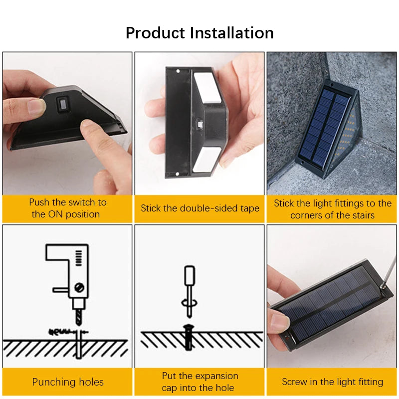 8Pcs Solar LED Step Lights - candletown.net