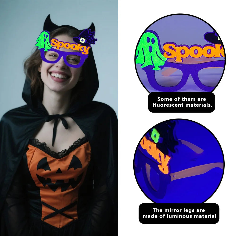 Halloween Costume Accessories Set – Glasses, Mask, Bat Hair Clip & Bracelet - candletown.net