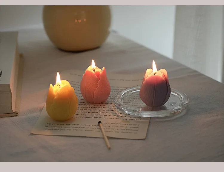 Tulip Scented Candles – Handmade Decorative Flower Candles - candletown.net