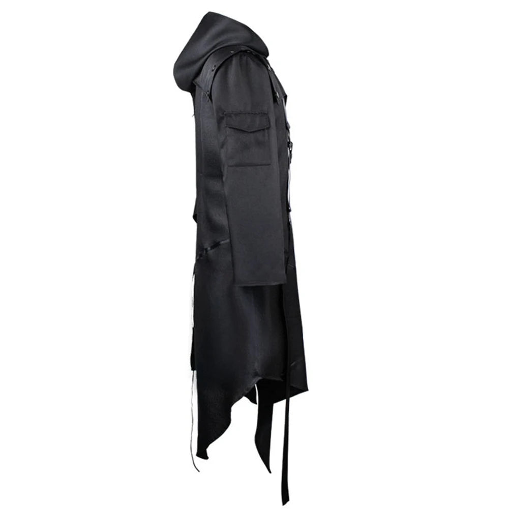 Men’s Gothic Hooded Halloween Cosplay Jacket - candletown.net