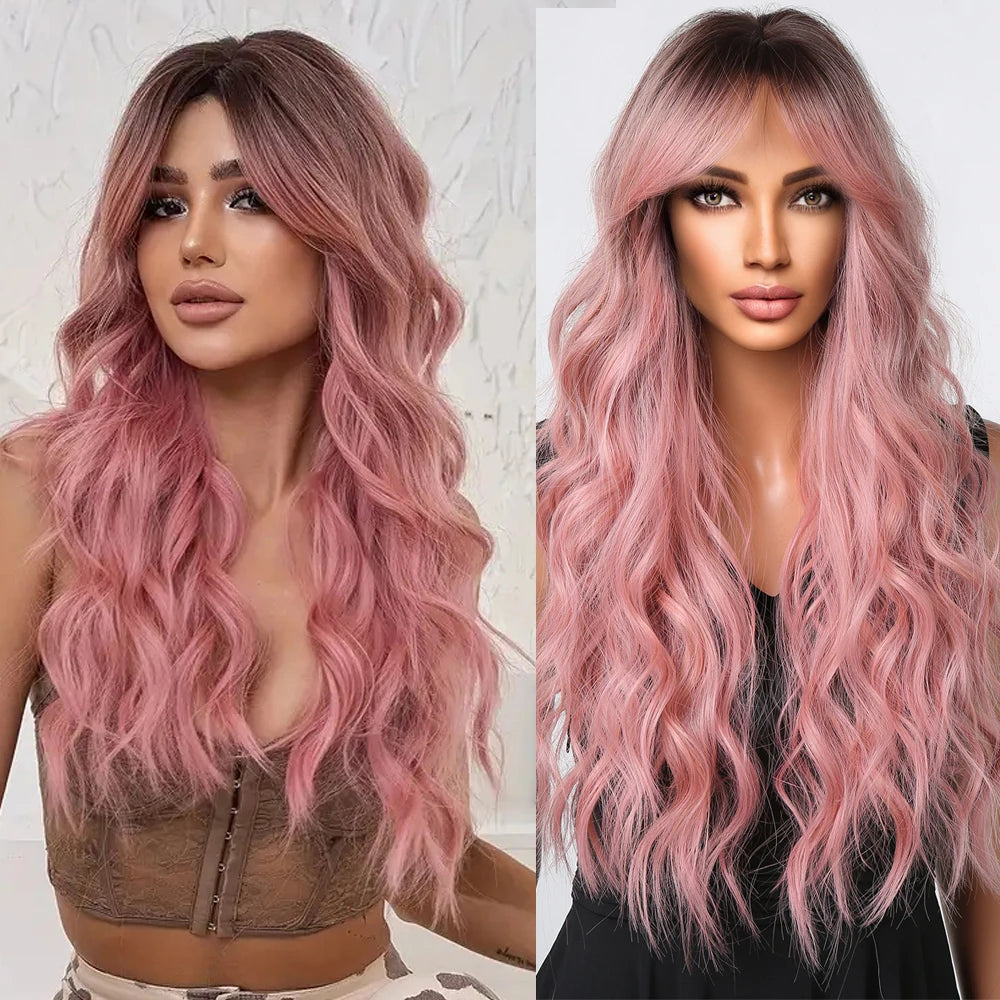 Curly Wig with Bangs – Heat-Resistant Cosplay & Party Wig - candletown.net