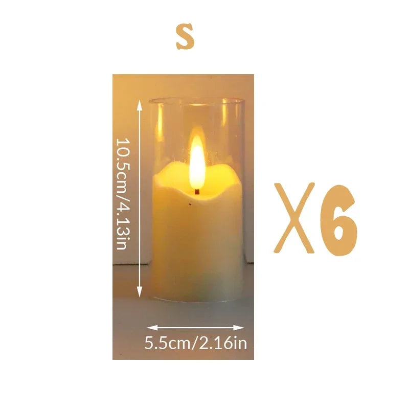 6PCS Flameless LED Candles – Flickering Acrylic Candle Set - candletown.net