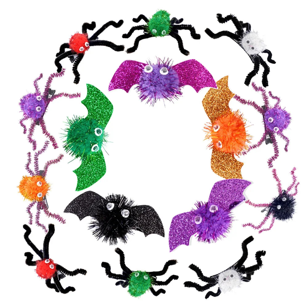 Halloween Spider & Bat Hair Clips - candletown.net