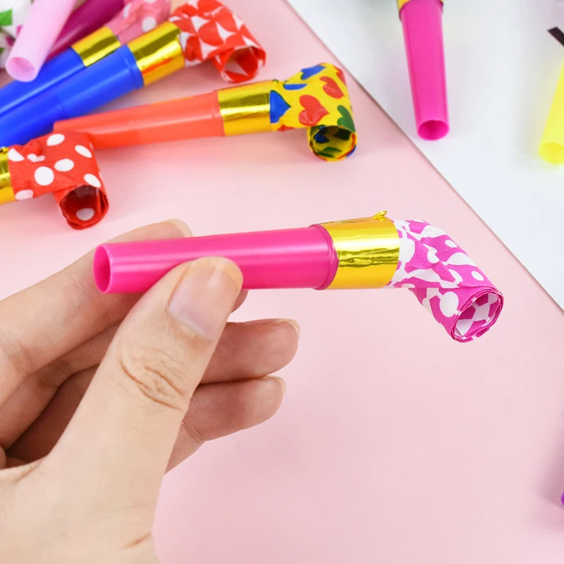 Colorful Party Blowout Whistles – Birthday Celebration Noise Makers - candletown.net