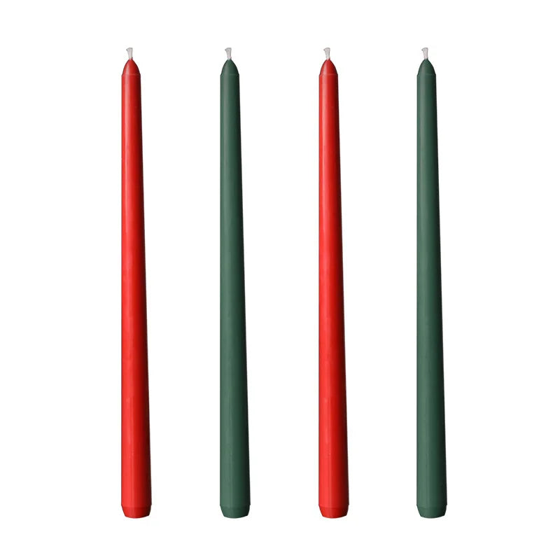 4pcs Colored Taper Candles – Elegant Long Dinner Set - candletown.net