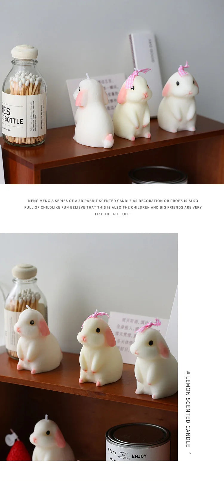 Bunny Scented Candle – Handmade Soy Wax Candle for Home & Gifts - candletown.net