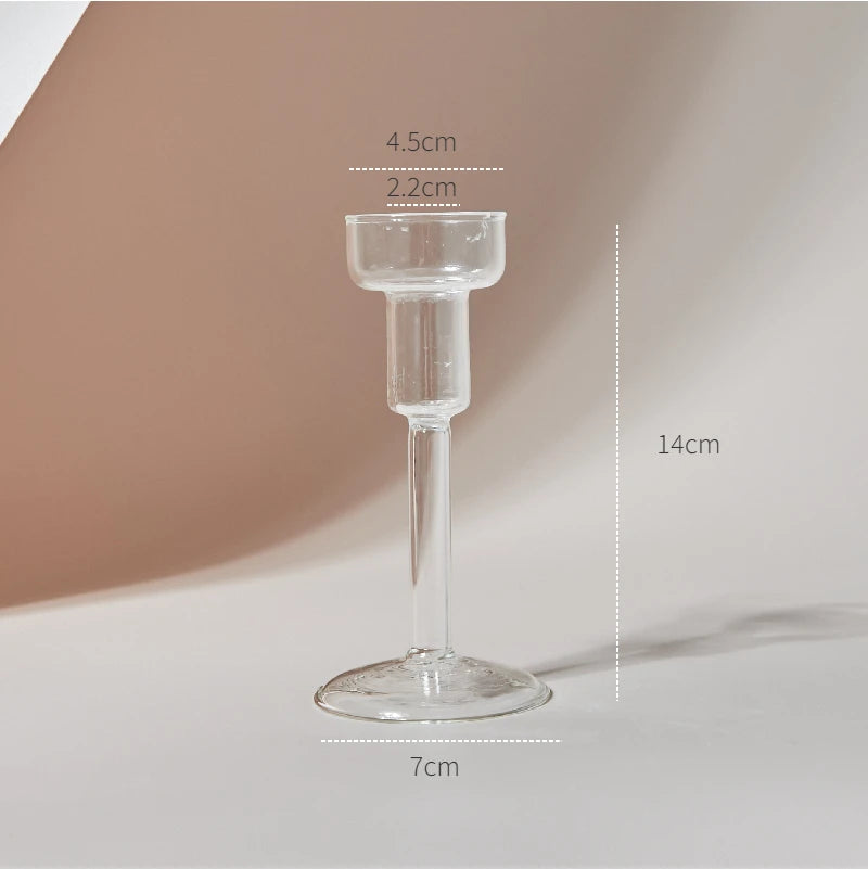 Modern Glass Candle Holder – Nordic Clear Design - candletown.net