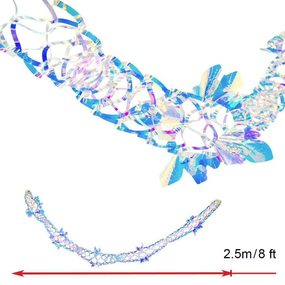 Iridescent 3D Christmas Ornament – Star, Ball, Garland or Snowflake