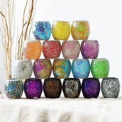 Glass Mosaic Candle Holder