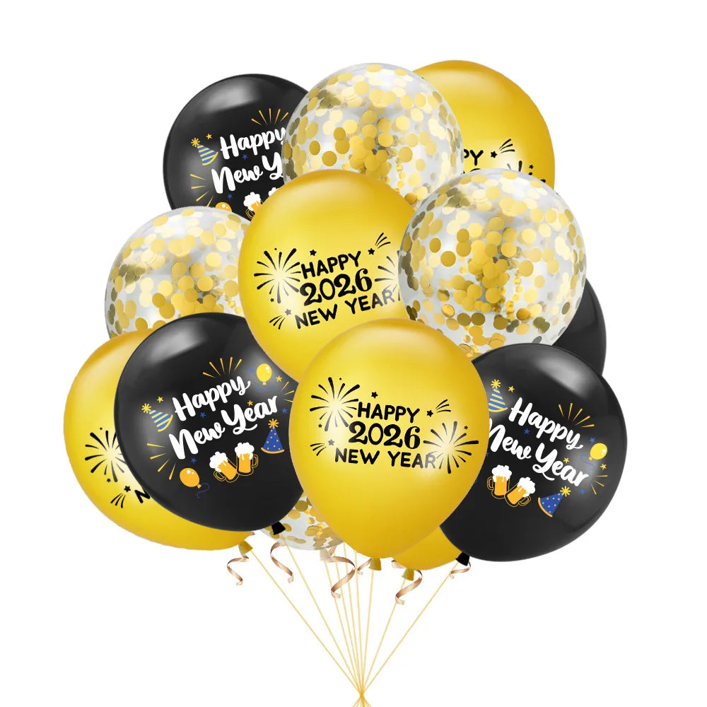 2026 New Year Latex Balloons