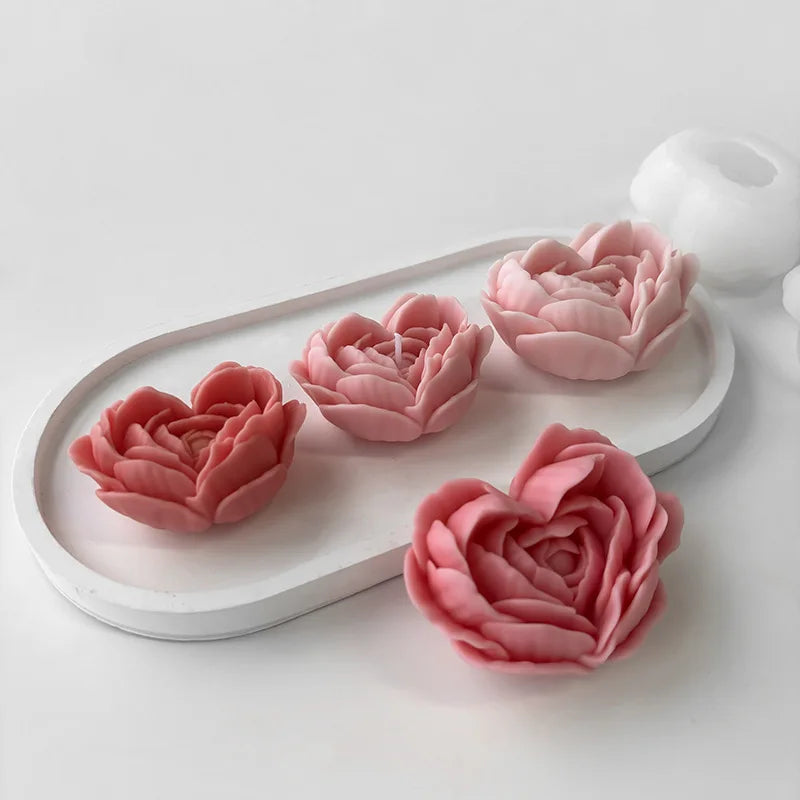 Heart Rose Silicone Mold for DIY Candle Making - candletown.net