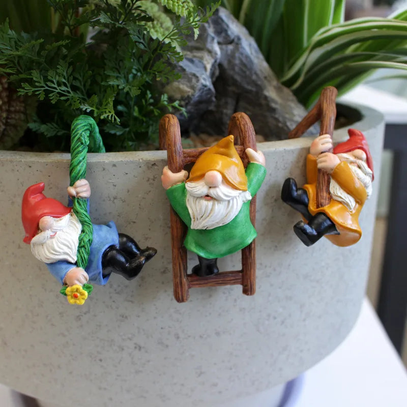 3PCS Climbing Garden Gnome Set for Trees & Flower Pots - candletown.net