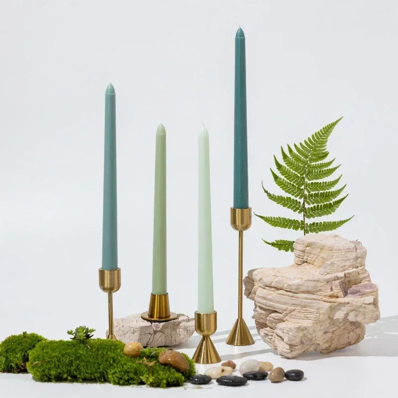 4pcs Colored Taper Candles – Elegant Long Dinner Set - candletown.net