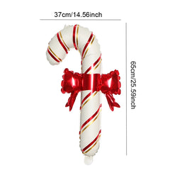 Candy Cane Foil Balloons – 6pcs Set